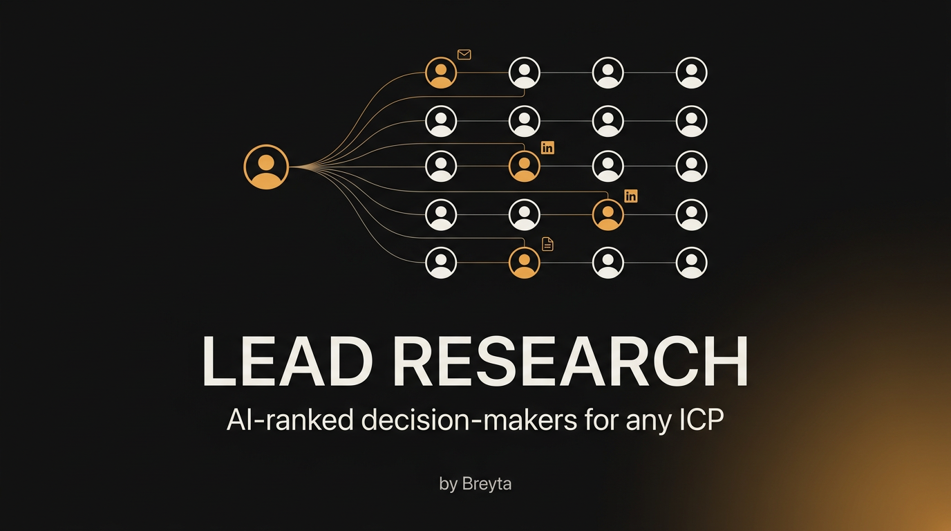 AI-ranked leads for any ICP, exported to CSV