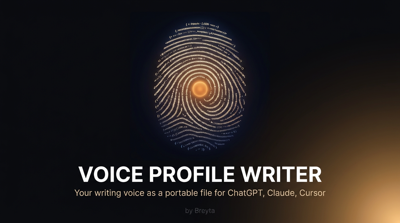 A portable writing-voice profile for ChatGPT, Claude, Cursor and Claude Code